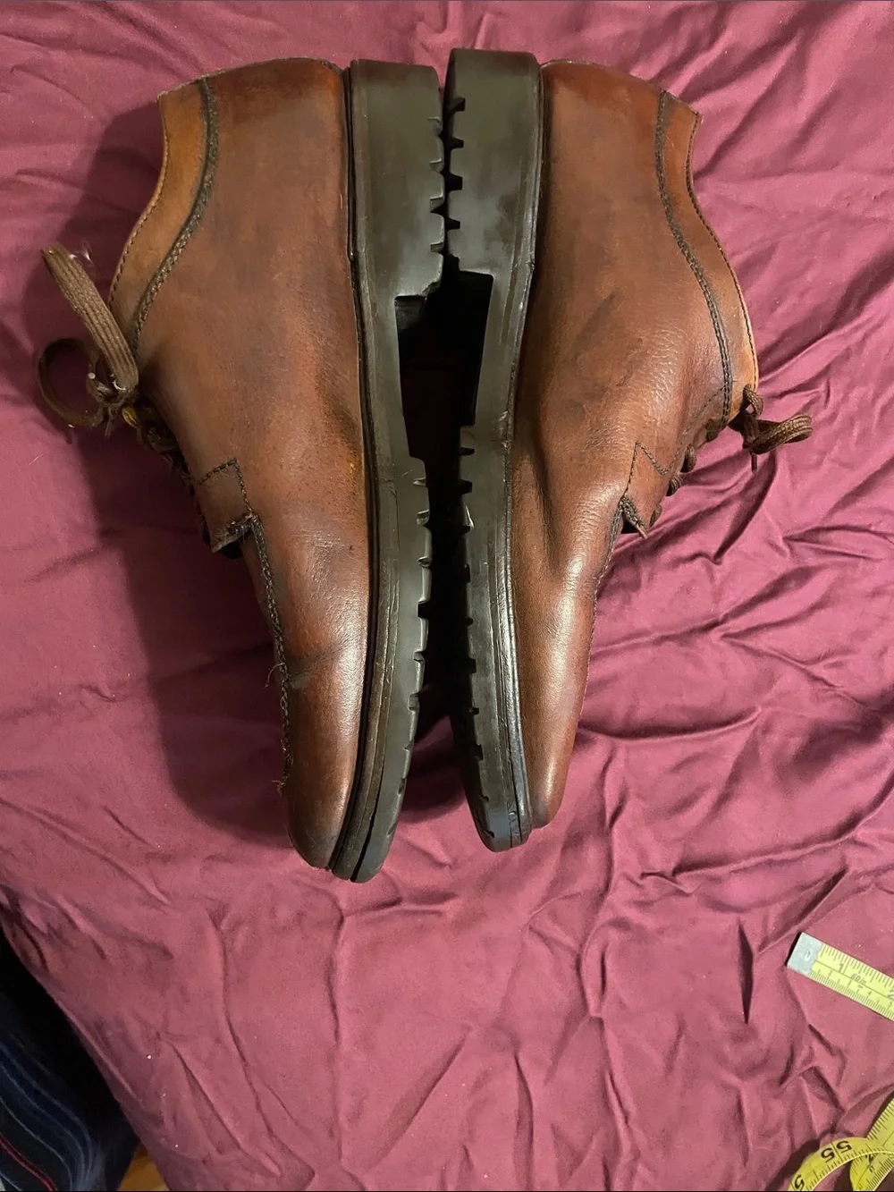 Ralph Lauren Country Brown Leather Lace-Up Oxford Shoes vintage 1980-1990s line